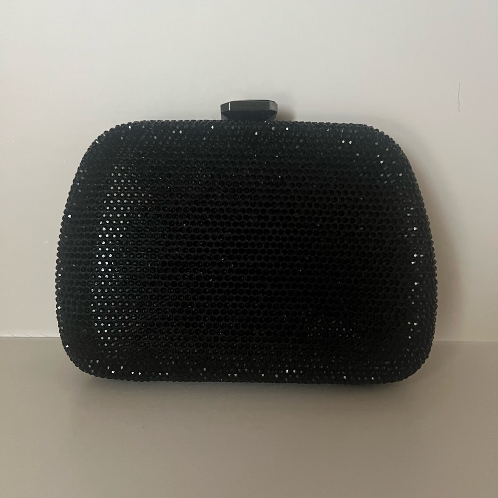 Small Black Blingy Purse with Chain